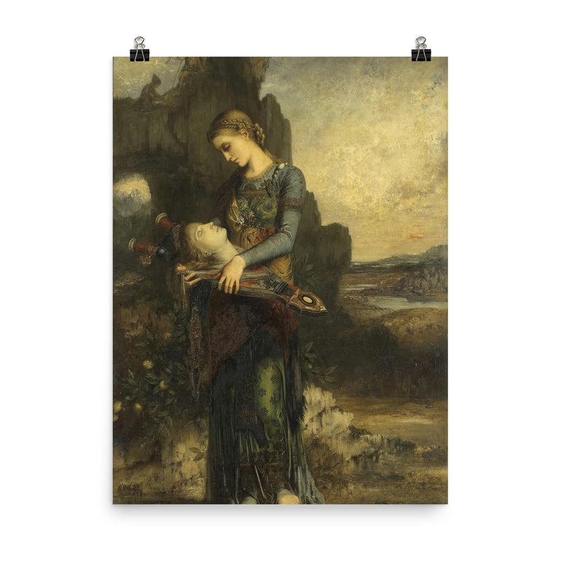 Orpheus by Gustave Moreau, 1865 poster on a plain backdrop in size 8