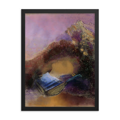Orpheus by Odilon Redon framed print on a plain backdrop in size 18"x24".