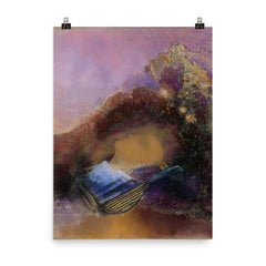Orpheus by Odilon Redon poster on a plain backdrop in size 8"x10".