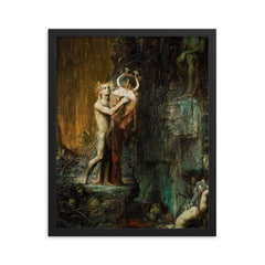 Orpheus in Hades by Pierre Amedee Marcel-Beronneau, 1897 framed print on a plain backdrop in size 16"x20".