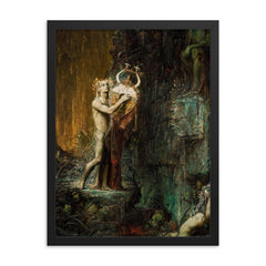 Orpheus in Hades by Pierre Amedee Marcel-Beronneau, 1897 framed print on a plain backdrop in size 18"x24".