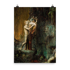 Orpheus in Hades by Pierre Amedee Marcel-Beronneau, 1897 poster on a plain backdrop in size 8"x10".