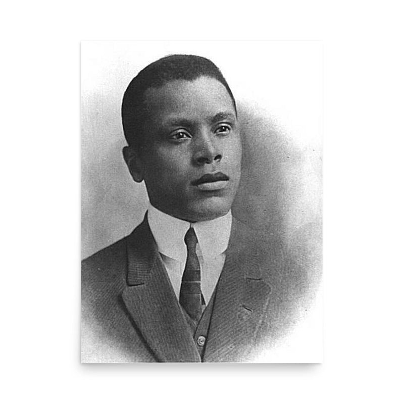 Oscar Micheaux poster on a plain backdrop in size 18