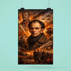 Osip Mandelstam against a Stalinist nightmare backdrop poster 6