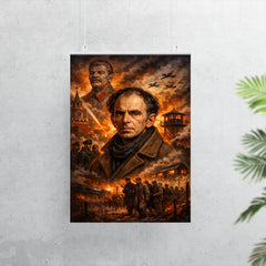 Osip Mandelstam against a Stalinist nightmare backdrop poster 7