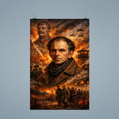 Osip Mandelstam against a Stalinist nightmare backdrop poster 9