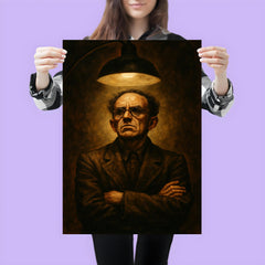 Osip Mandelstam defiant under interrogation lamp poster 3