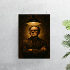 Osip Mandelstam defiant under interrogation lamp poster 7