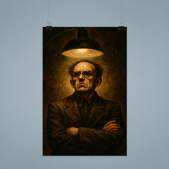 Osip Mandelstam defiant under interrogation lamp poster 9