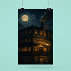 Oskar Schindler enamel factory night scene poster 6
