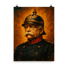 Otto von Bismarck poster on a plain backdrop in size 8"x10".