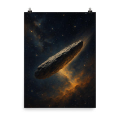 Oumuamua poster on a plain backdrop in size 8"x10".