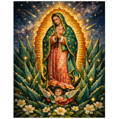 Our Lady of Guadalupe among agave stars jigsaw puzzle