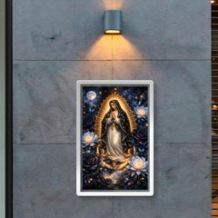 Our Lady of Guadalupe in obsidian night bloom poster 2