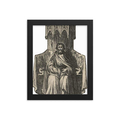 Owain Glyndwr framed print on a plain backdrop in size 8"x10".