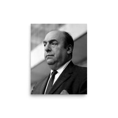 Pablo Neruda poster on a plain backdrop in size 8"x10".