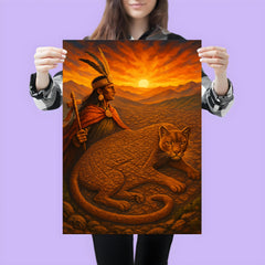 Pachacuti envisioning Cusco as a puma poster 3