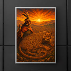 Pachacuti envisioning Cusco as a puma poster 5