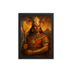 Pachacuti framed print on a plain backdrop in size 12"x16".