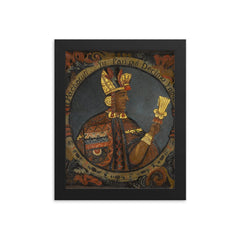 Pachacuti framed print on a plain backdrop in size 8"x10".