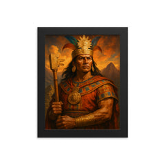 Pachacuti framed print on a plain backdrop in size 8"x10".