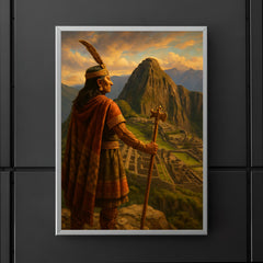 Pachacuti viewing Machu Picchu from the heights poster 5