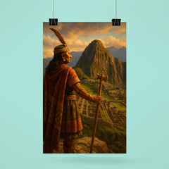 Pachacuti viewing Machu Picchu from the heights poster 6