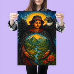 Pachamama Andean mother earth with condor mantle poster 3