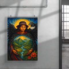 Pachamama Andean mother earth with condor mantle poster 4