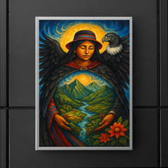 Pachamama Andean mother earth with condor mantle poster 5