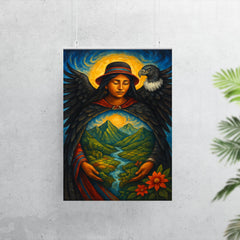Pachamama Andean mother earth with condor mantle poster 7