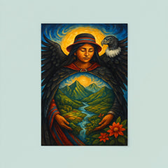 Pachamama Andean mother earth with condor mantle poster 8