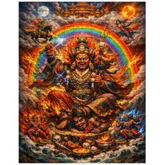 Padmasambhava wrathful rainbow thangka vision jigsaw puzzle
