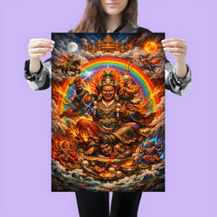 Padmasambhava wrathful rainbow thangka vision poster 3