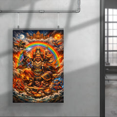Padmasambhava wrathful rainbow thangka vision poster 4