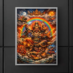 Padmasambhava wrathful rainbow thangka vision poster 5