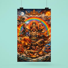 Padmasambhava wrathful rainbow thangka vision poster 6