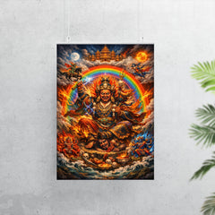 Padmasambhava wrathful rainbow thangka vision poster 7