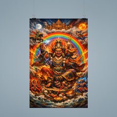 Padmasambhava wrathful rainbow thangka vision poster 9
