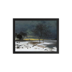 Painting by Georg Libert framed print on a plain backdrop in size 12"x16".