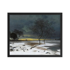Painting by Georg Libert framed print on a plain backdrop in size 16"x20".
