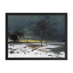 Painting by Georg Libert framed print on a plain backdrop in size 18"x24".