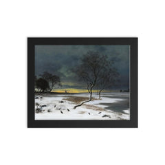 Painting by Georg Libert framed print on a plain backdrop in size 8"x10".
