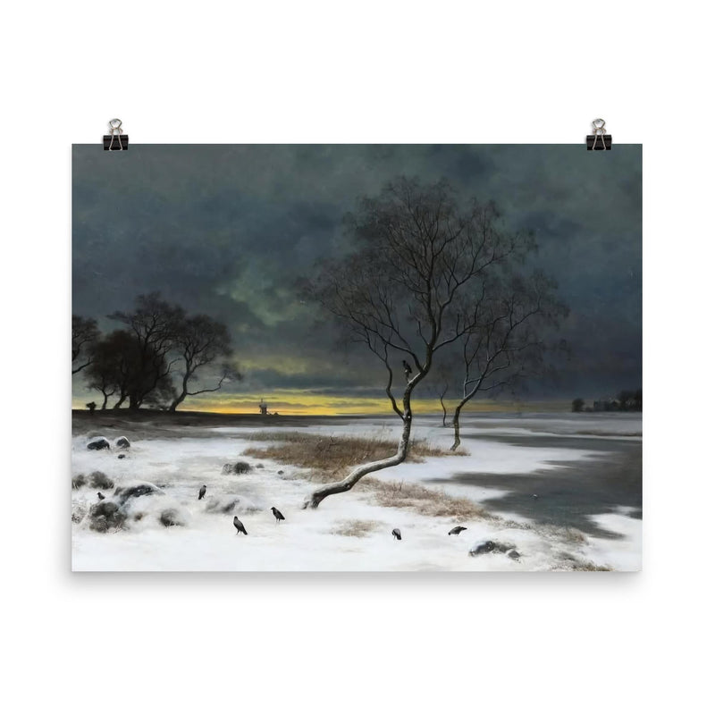 Painting by Georg Libert poster on a plain backdrop in size 8