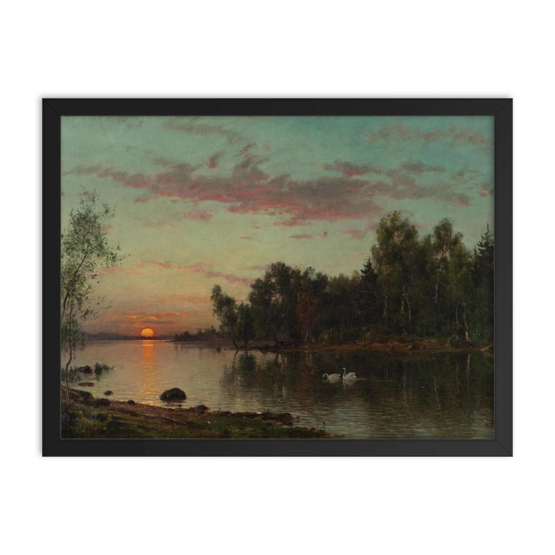 Painting by Magnus Munsterhjelm framed print on a plain backdrop in size 18