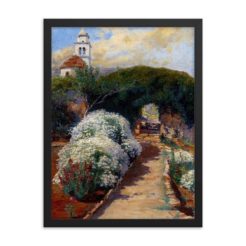 Painting by Menci Crncic framed print on a plain backdrop in size 18