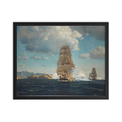 Painting by Michael Zeno Diemer framed print on a plain backdrop in size 16"x20".