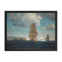 Painting by Michael Zeno Diemer framed print on a plain backdrop in size 18"x24".
