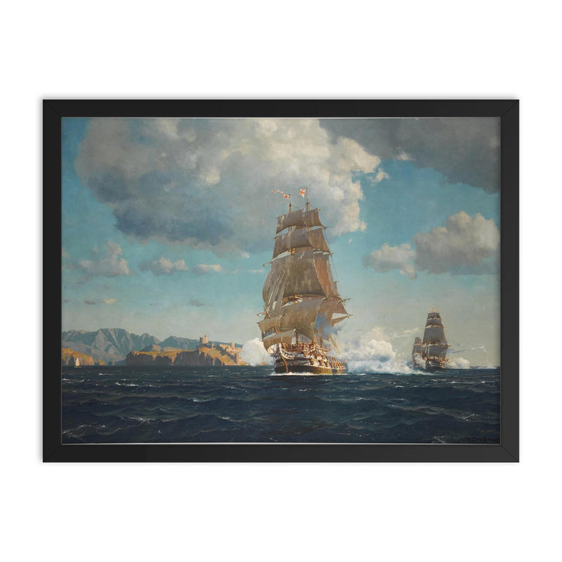 Painting by Michael Zeno Diemer framed print on a plain backdrop in size 18