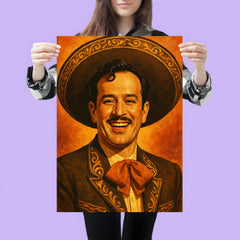 Painting of Pedro Infante smiling poster 3